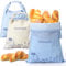 Perthlin 3 Pcs Beeswax Bread Bags for Sourdough Reusable Homemade Bread Bags Linen Storage Bag with Improved Beeswax Coating Food Wraps for Loaf Fresh Freezer Baker Gift