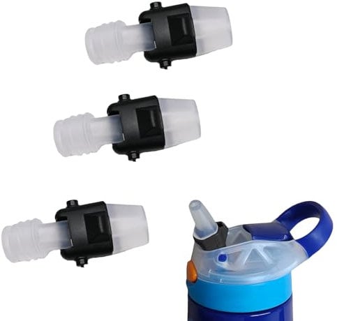 Peixiong Beißventil-Ersatzteile für Contigo-Wasserflaschen-Beißventil, weiches Silikon, BPA-frei, Ersatzdeckel, Schwarz, 3 Stück