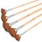 5 PCS Artist Fan Paint Brushes Set, Fan Brush for Acrylic Painting Artists Brushes Nylon Hair Long Wood Handle Painting Brushs Professional Soft Anti-Shedding Fan Brushs for Acrylic Watercolor Oil