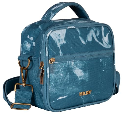 MILAN® Borsa termica porta alimenti (3,5 L) con 3 contenitori, serie Lava, blu