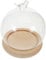 OUNONA 1 Ensemble Ornements de couverture en verre pour afficher cloche couvertures de fleurs éternelles globe de roses globe décoratif couvertures de fleurs stabilisées Bois