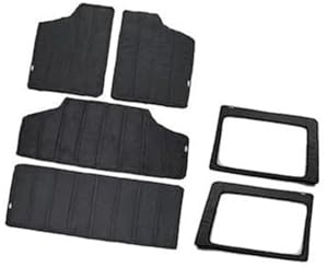 Yurefax for Jeep, for Wrangler JK 2012-2017 Autodach Hardtop Wärmedämmung Baumwolle Schall Wärmedämmung Pad Innenausstattung Hitzeschild-Pad für Automotoren(Black 4 Door 6 Pcs Black)
