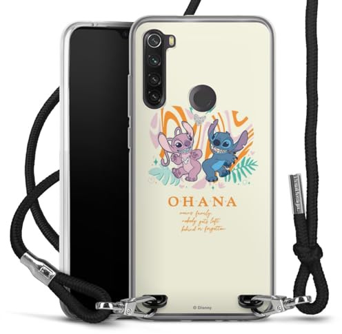 DeinDesign Carry Case kompatibel mit Xiaomi Redmi Note 8T Hülle mit Band Handykette zum Umhängen schwarz Lilo & Stitch Offizielles Lizenzprodukt Disney