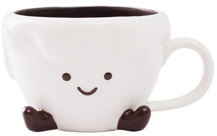 Tazza da caffè, tazza anime, lucida, resistente al calore, consistenza liscia, impugnatura comoda, accento decorativo, forma unica, design con piedi anime, bicchieri per casa, cucina, decorazione