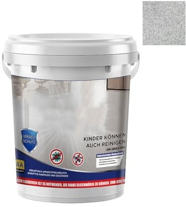 Epoxy Colored Sand Floor Paints, Waterproof Non-Slip High Gloss Paint External Grinding Anti - Slip For Wood Concrete Tile Countertop House Garage Bathroom (Light Grey-1kg)