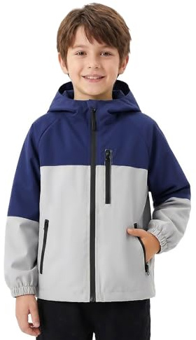 Baogaier Garçon Filles Manteau Imperméables Outdoor Veste de Pluie 5-13 ans | Léger, Coupe-vent, Blouson à Capuche, Respirant Manteaux, Mi-saison Printemps Automne, Randonnée, Loisirs, Ecole Vêtement