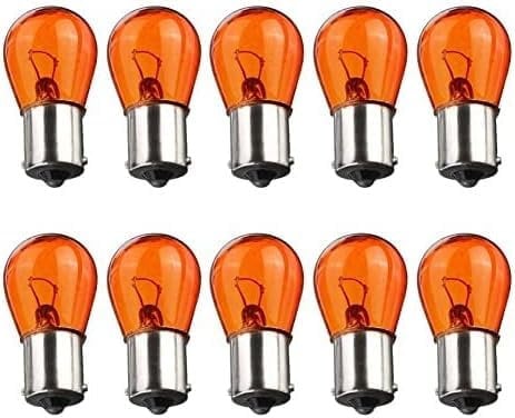 Branded Long Lasting Replacement Bulbs for Cars, Vans, Vehicles - PACK OF 10 (581 12V 21W BAU15S | Indicator Bulbs)