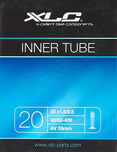XLC Unisex – Erwachsene Fahrradschlauch 20 x1.5/2.5 40/62-406 AV 35 mm VT-A20, Schwarz, One Size
