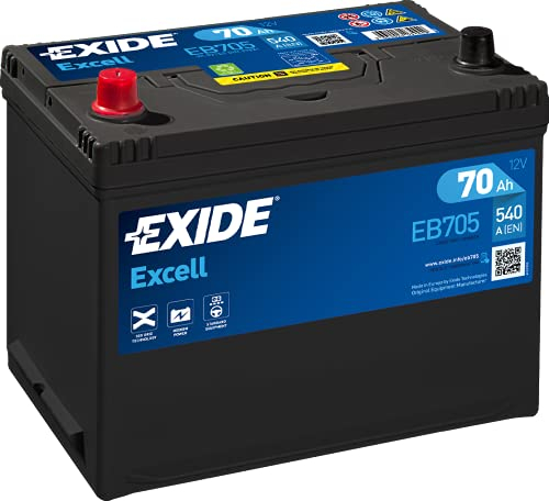 EXIDE Excell EB705 Batterie de Voiture 70Ah 540A