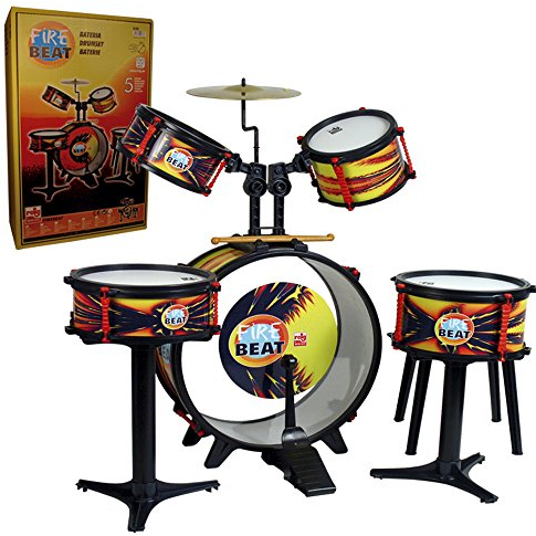 Reig 636 - Fire Beat Set Batteria, 5 Pezzi