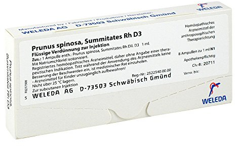 Prunus Spinosa Summitates Rh D3 Ampullen 8X1 ml
