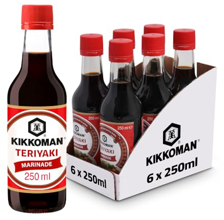 Kikkoman Teriyaki Marinade and Sauce, 250 ml, (Pack of 6)