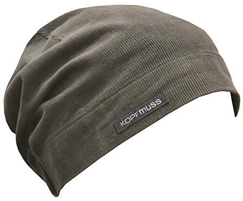Kopfmuss - Unisex Ungefütterte Cordmütze Rauchgrau XS