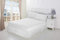 NIYS Luxury Bedding, Spannbetttuch, 100% ägyptische Baumwolle, mit Volant-Rüschen, in 14 Farben erhältlich, baumwolle, weiß, Doppelbett