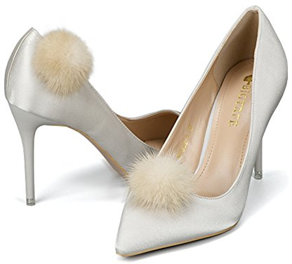 YOUMU Frau Schuhe Zubehör Schuhclips Pompon 10 Farben(2 Stücke)