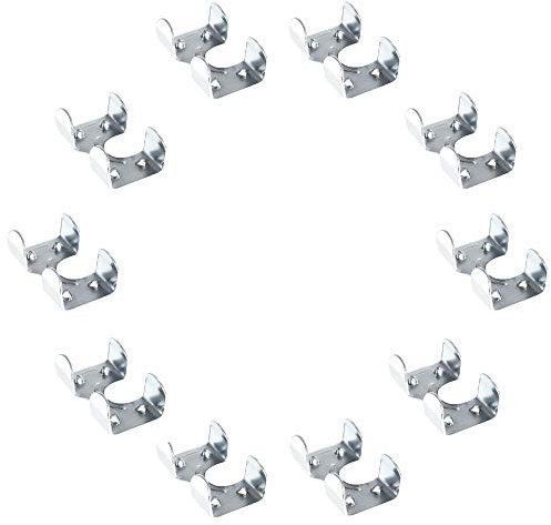 Heavy Duty Zinc Plated Double Rope Clamps Fits 3/8-inch, 1/2-inch, 5/8-inch and 1/4-inch Ropes Cords