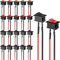 RUNCCI-YUN 20Pcs Mini Wippschalter，kippschalter 2 polig， 6A / 250V 10A / 125V Ein/Aus Mini Boot Verdrahtete Kippschalter für Auto, Boot, Haushaltsgeräte