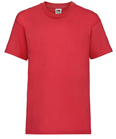 Fruit of the Loom - Short Sleeve T-Shirt - Children (Pack of 2) - Red - 46