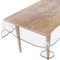 Tischdecke Transparent abwaschbar Durchsichtig Folie mit Saum in Beige 280x140cm 0,5mm