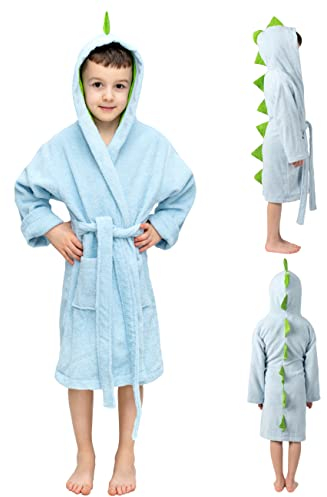 Twinzen - Accappatoio Bambini - Ragazza e Ragazzo - 100% Cotone Oeko-Tex® - 5-6 anni