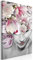decomonkey Bilder Blumen 40x60 cm 1 Teilig Leinwandbilder Bild auf Leinwand Vlies Wandbild Kunstdruck Wanddeko Wand Wohnzimmer Wanddekoration Deko Magnolie Frau