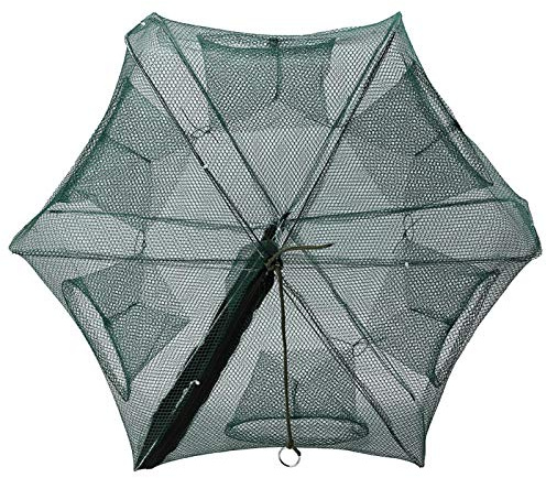 Demeras Fiskefälla, fiskenät, nylon, krabba räkor, vikbar, nylon, krabba fiskfälla, med dragkedja, finns i 6/12 hål (6 hole)