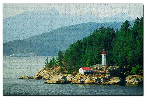 Canada Lighthouse Vancouver Jigsaw Puzzle 1000 Piece Game Artwork Travel Souvenir Wooden