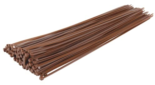 GTSE Kabelbinder, 35,6 cm, Braun, 100 Stück, 22,7 kg Stärke, UV-beständig, lange Nylon-Kabelbinder, selbstschließend, 35,6 cm