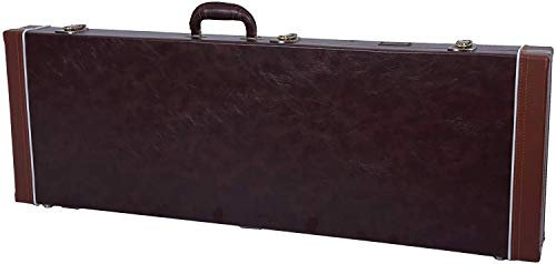 Crossrock CRW620EBR, custodia in legno per chitarra elettrica Fender Telecaster e Stratocaster, marrone