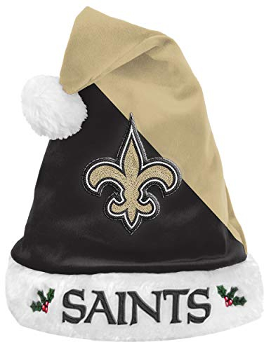 Forever Collectibles Foco NFL New Orleans Saints 2020 Basic Santa Claus Hat Mütze Weihnachtsmannmütze Nikolaus Weihnachten