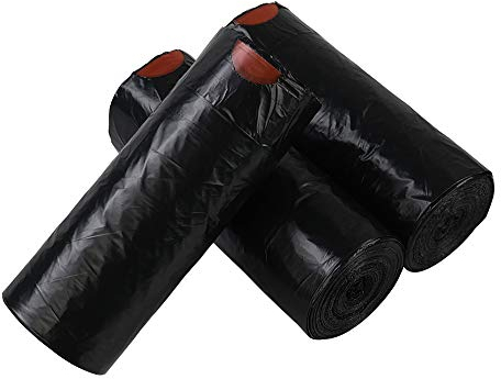 Ortodayes 40 L Black Bin Bags, Drawstring Kitchen Trash Bags, 102 Bags