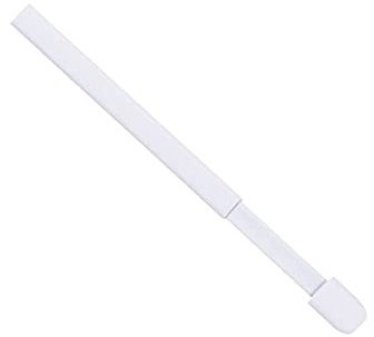 Oval Net Rod for Voile Net Curtains - Net Rod 150-250cm - Extendable Pole - Includes Screw In Hooks White