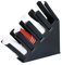 Alvinlite Porte-gobelet commercial à 4 sections inclinées pour comptoir - Distributeur de couvercle de tasse jetable pour comptoir de station de café - Plastique Noir - 11.2 x 37 x 45 cm