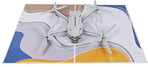 Sweetpopup® 3D Pop Up Karte Geburtstagskarte Geschenkkarte Gutscheinkarte Glückwunsch Geburtstag Reisegutschein Urlaub Camping Wandern | Klappkarte Drohne/Flycam, 064