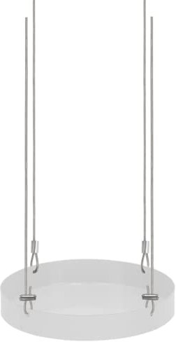 MAISONICA Round Hanging Window Plant Tray White 14cm Window Dressing