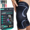 MODVEL Ginocchiera, 2 Tutore a Compressione per uomo e donna, Tutore per il fascia ginocchio per sportiva, palestra, ginocchiere Ortopedica supporto per recupero lesioni Menisco, Sollievo Dolori (L)