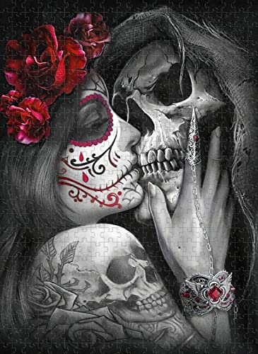 Puzzle 2000 Teile Skelett Paar Kuss Indoor Puzzle