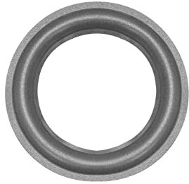 Rebower Lautsprecher Schaumstoff Kante Surround Ringe Gummi Perforiert Subwoofer Ringe Ersatz Teile [für Reparatur oder Basteln Lautsprecher Dekoration] - 6.5 / Schwarz