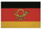 U24 Aufnäher DDR Post Fahne Flagge Aufbügler Patch 9 x 6 cm