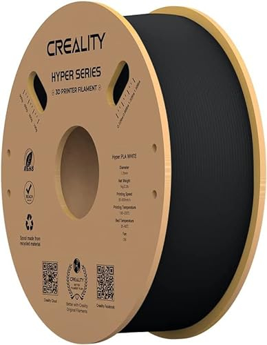 Creality Hyper PLA Filament für 3D Drucker, 1,75mm 3D Druck Filament, 1kg Pappspule, Maßgenauigkeit +/- 0,03 mm, passend für die meisten FDM 3D Drucker (Rot)