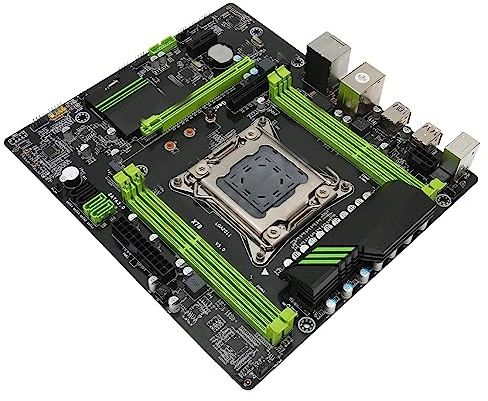 Placa Base para Computadora X79, Placa Base para Juegos LGA2011 ATX de 4 Canales 7.1 con Canal de Sonido, Placa Base SATA 3.0 64GB con Ranura para Tarjeta Gráfica PCI E 16X