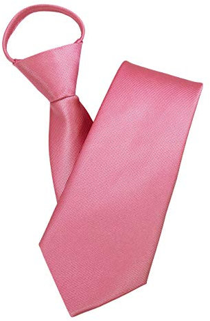 JEMYGINS Cravate à fermeture éclair pour hommes - Un look élégant en quelques secondes rose