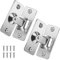 Door Hasp Latch 90 Degree Door Latch Sliding Screen Door Latch Barn Mini Size Door Lock Stainless Steel Pocket Door Locks and Latches for Bathroom Outdoor