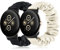 Tovimall Armbänder kompatibel mit Google Pixel Watch 3/4, elastisches Stoff-Uhrenband, Scrunchie-Armband, Ersatzbänder für Frauen (2 Stück)