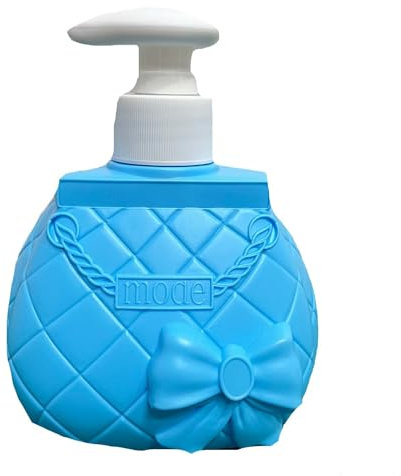 Dispenser Sapone Forma di Borsetta - 300 Ml - Dosatore utilizzabile in Bagno e in Cucina - Oggetto di arredo (Blu Chiaro)
