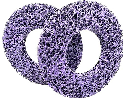 Pro-Graad 2 Pack 6” Replacement Pad for Hub Cleaning Tool, Hook & Loop Brake Wheel Hub Purple Resurfacing & Cleaning Disc, Compatible for use with Bilitools, Steelman, Hazet & Mueller-Kueps Holders