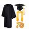 HOUSN Bachelor Kleidung - 2023 Abschluss Talar Mit Abschluss Hut, 4pcs Graduation Robe Set Abschluss Talar 2023 Mit Doktorhut Und QuasteAbschluss Talar Doktorhut Und Quaste,Schwarz,M