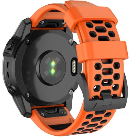 ISABAKE 26mm Quick-Fit Armband für Garmin Fenix 6X Pro/Fenix 6X /Fenix 5X /Fenix 5X Plus, Uhrenarmband für Fenix 7X /Fenix 3 /Fenix 3 HR/Garmin Epix Pro 51mm, Weiches Silikon-Ersatzband
