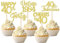 SYKYCTCY 30 Pack Happy 40th Birthday Cupcake Toppers Glitter Forty Vintage 1985 Cupcake Picks Cheers to 40 Fabulous Cake Decorations for 40th Birthday Wedding Anniversary Party Supplies Gold