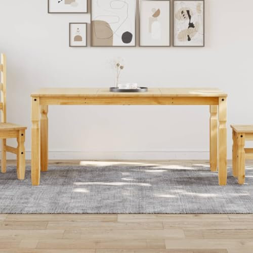 qohoio Esstisch Corona 160x80x75 cm Esszimmertische Wohnzimmer Tisch Dining Tables Tische Massivholz Kiefer
